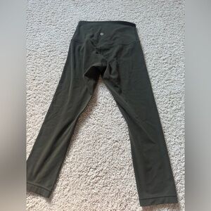 Lululemon Align Crop  21" Dark Olive 4 leggings green